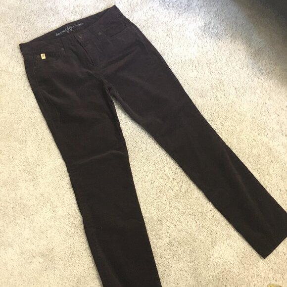 Second Yoga Canadian Made Wine Coloured Slim Fit Corduroy Pants - Picture 7 of 14